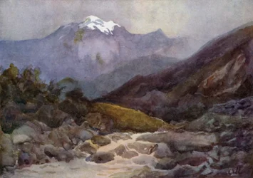 Dzielnica jeziora Illumeni, bystrza w pobliżu Moquehue